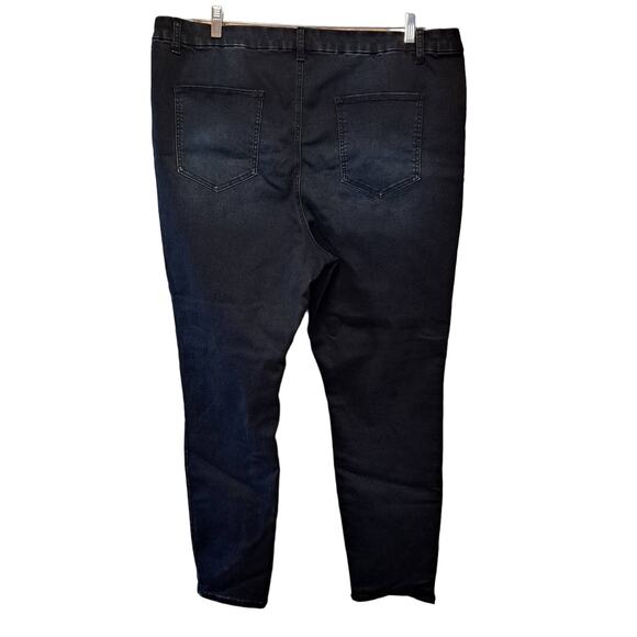 ASOS CURVE Jeans Women's Plus Size US 20 UK 24 Dark Wash High Rise Stretchy - Picture 4 of 7